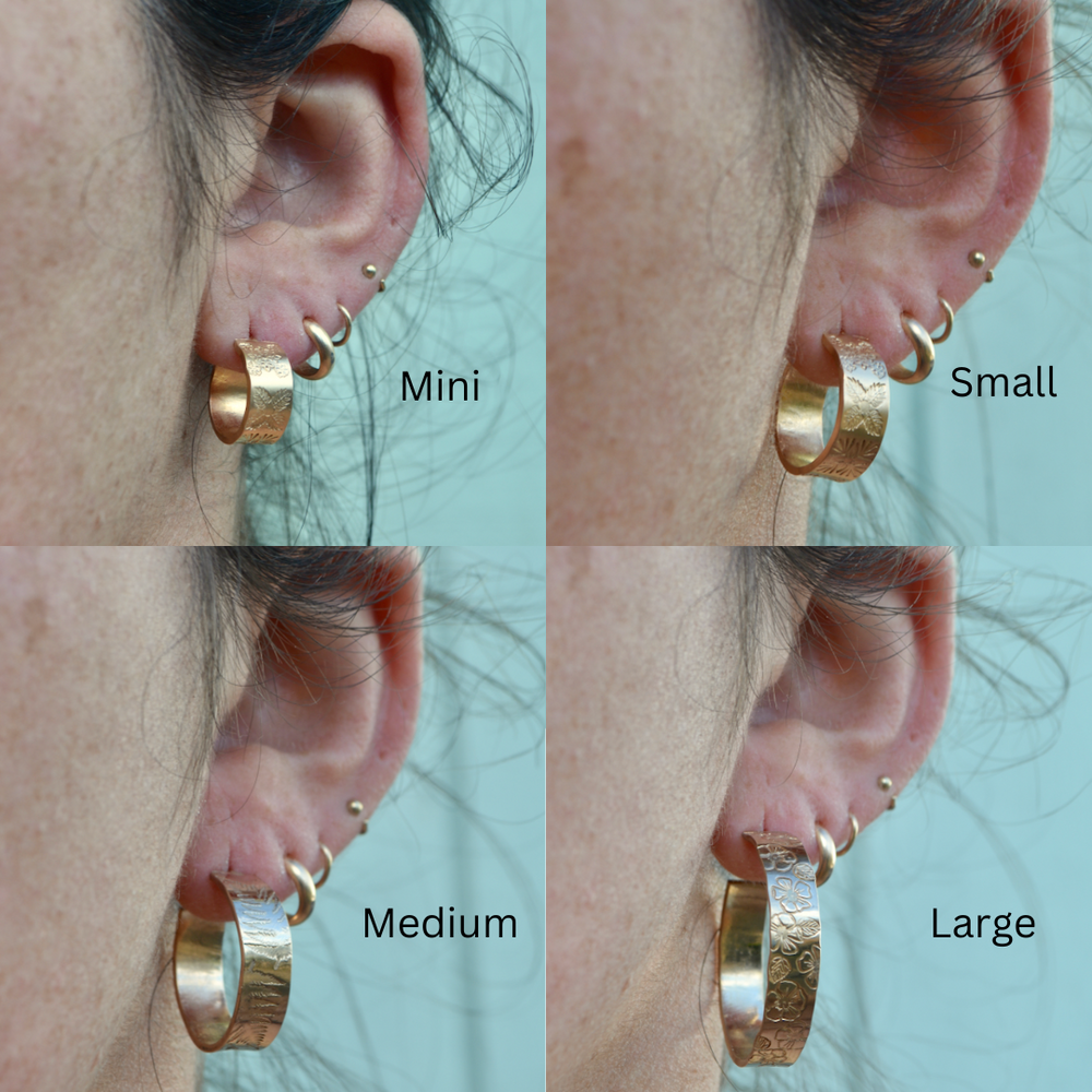 
            
                Load image into Gallery viewer, 6MM Pua Melia (Plumeria) Hoops
            
        