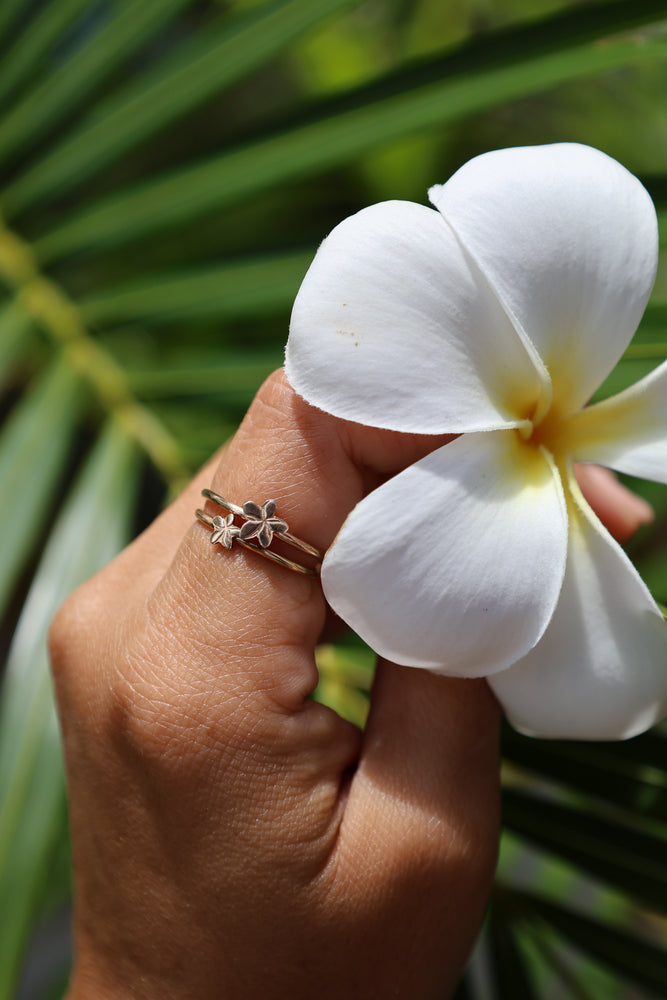 Single Pua Melia (Plumeria) Ring