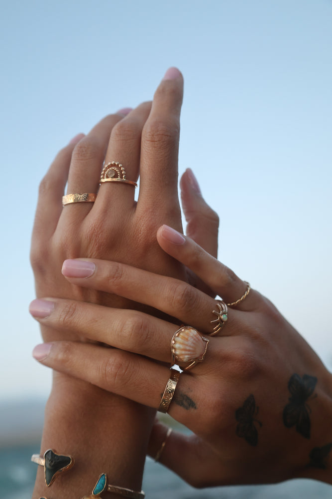 Mini Ānuenue Gemstone Ring