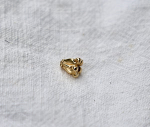 Solid Gold Crown Flower Charm (Floating)