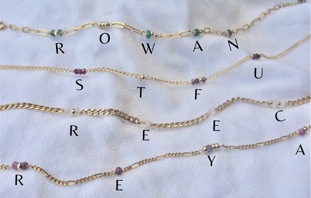 Morse Code Birthstone Name Necklace