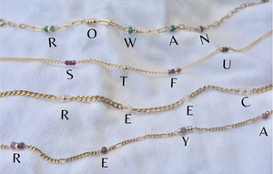 Morse Code Birthstone Name Necklace