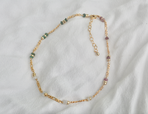 
            
                Load image into Gallery viewer, Morse Code Birthstone Name Anklet
            
        