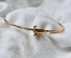 Floating Puakenikeni Bangle (solid gold)