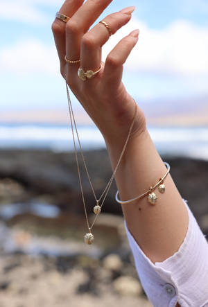 Solid Gold 'Opihi Bangle Charm