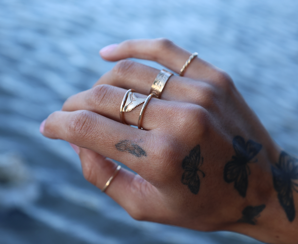 Shark Tooth Cuff Ring