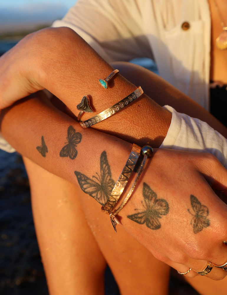 Shark Tooth Opal Cuff Bracelet