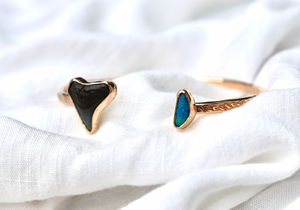 Shark Tooth Opal Cuff Bracelet