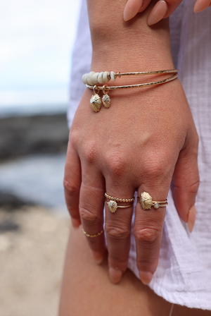 Solid Gold 'Opihi Bangle Charm