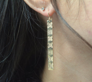 6MM Kuiki (Quilt) Bar Earrings
