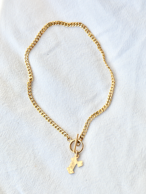 Initial Toggle Anklet