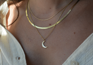 14kt 3mm Herringbone Necklace