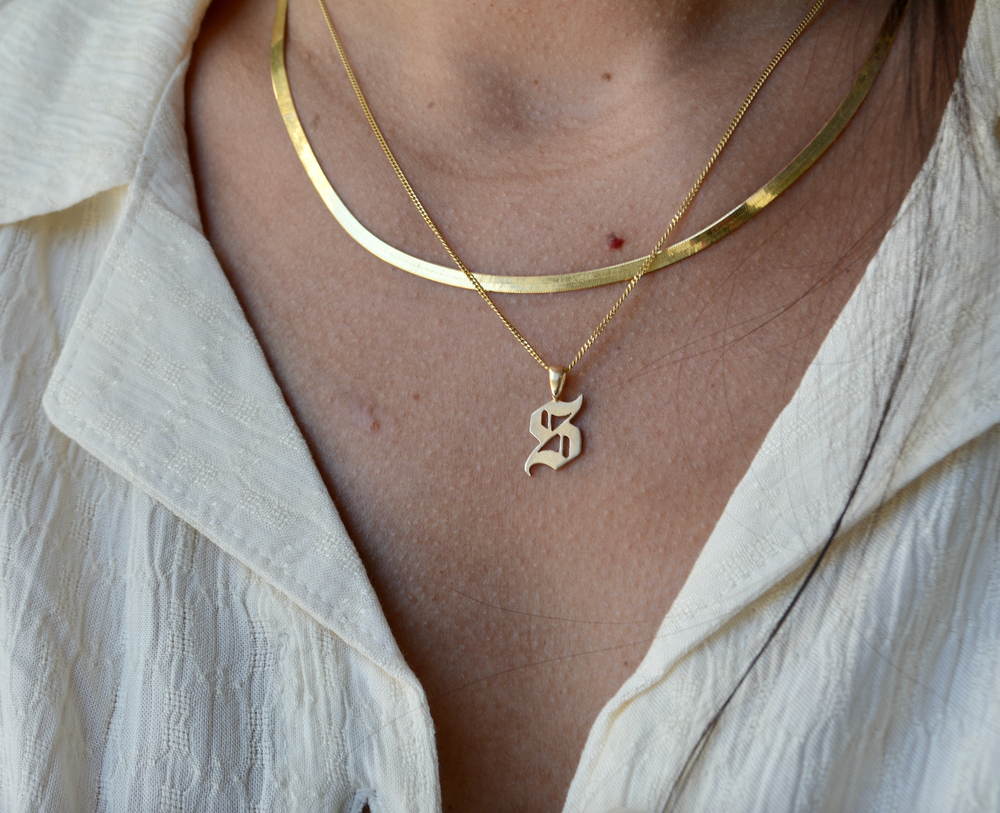 14kt Initial Necklace