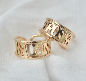 
            
                Load image into Gallery viewer, Inoa (Name) Cuff Ring
            
        