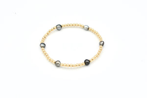 
            
                Load image into Gallery viewer, Keshi Beaded Stretch Bracelet
            
        