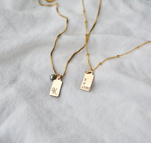 Stamped Tag Necklace