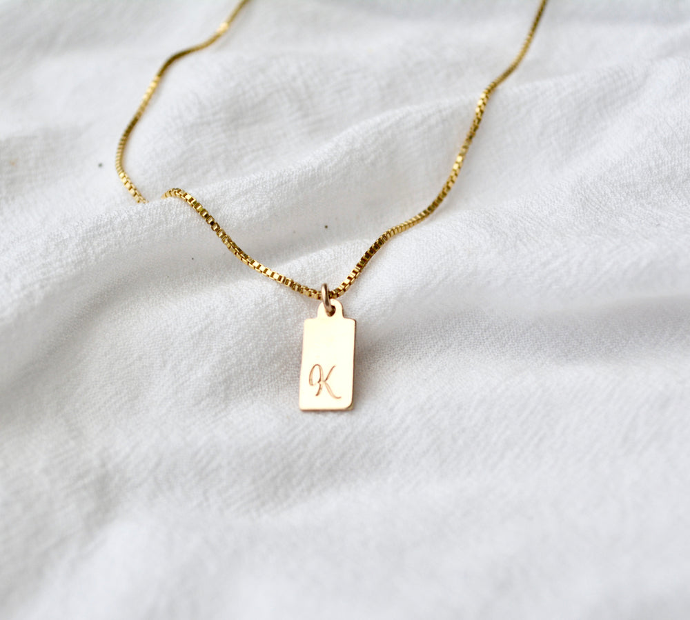 Stamped Tag Necklace