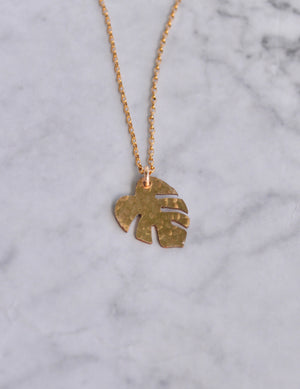 Solid Monstera Necklace